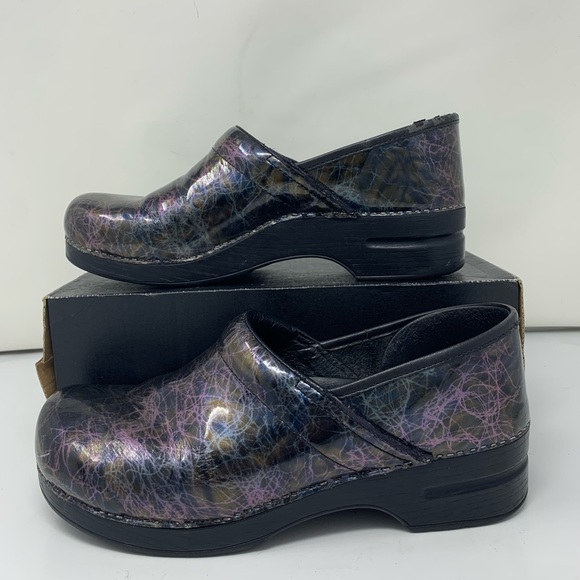 Dansko Petrol Leather Clogs - Picture 3 of 7